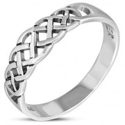 Plain Band Celtic Knot Silver Ring, rp231